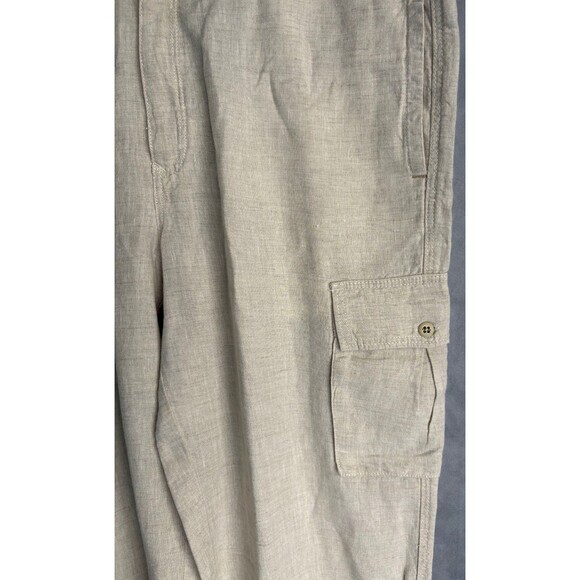Tommy Bahama Men's Casual Lounge Pants Size Medium Waist 40 100% Linen Tan - Picture 3 of 9